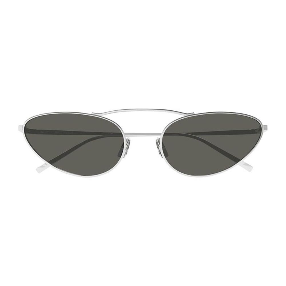 Saint Laurent Sunglasses Cat Eye Full Rim, Silver Frame and Grey Lens SL538002 - Picture 2 of 2